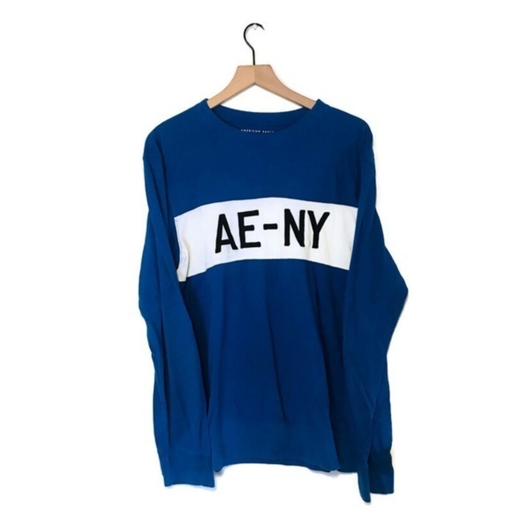 American Eagle Outfitters Blue AE-NY Crew Neck Sweatshirt Men’s Size Large
